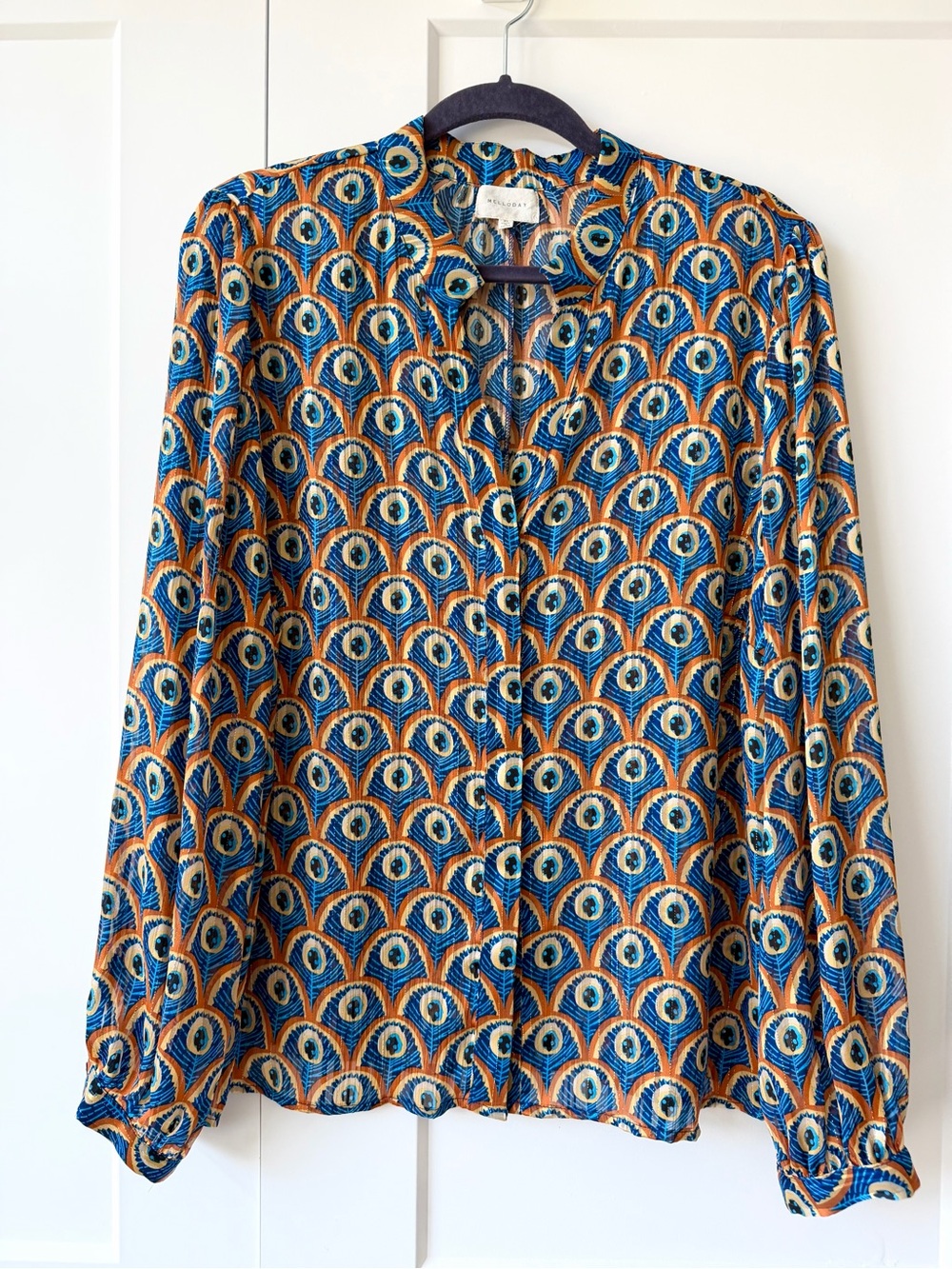 Melloday peacock blouse